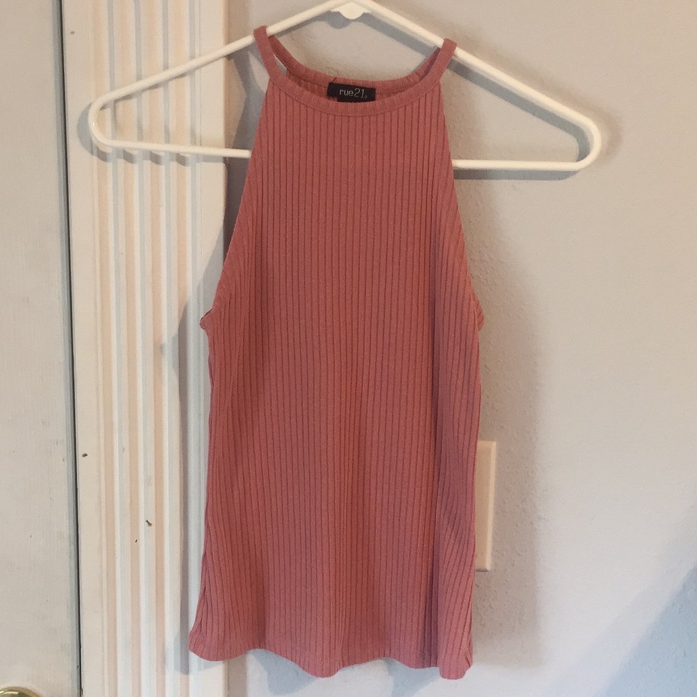 RUE21 mauve high neck tank top